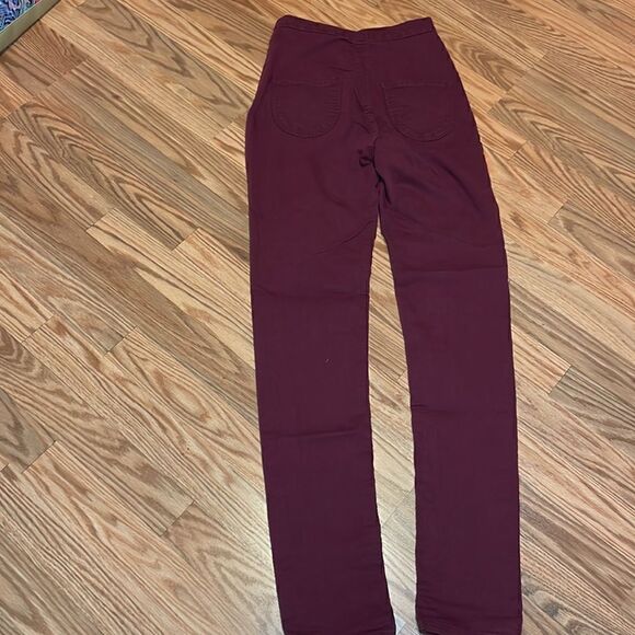 High Rise Pants, Skinny Jeans, burgundy, Fashion Nova 9 - Picture 7 of 7